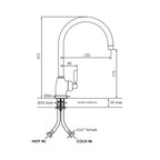 Shaws by Perrin & Rowe Roeburn Kitchen Mixer - Polished Brass - AUSH.4841BR