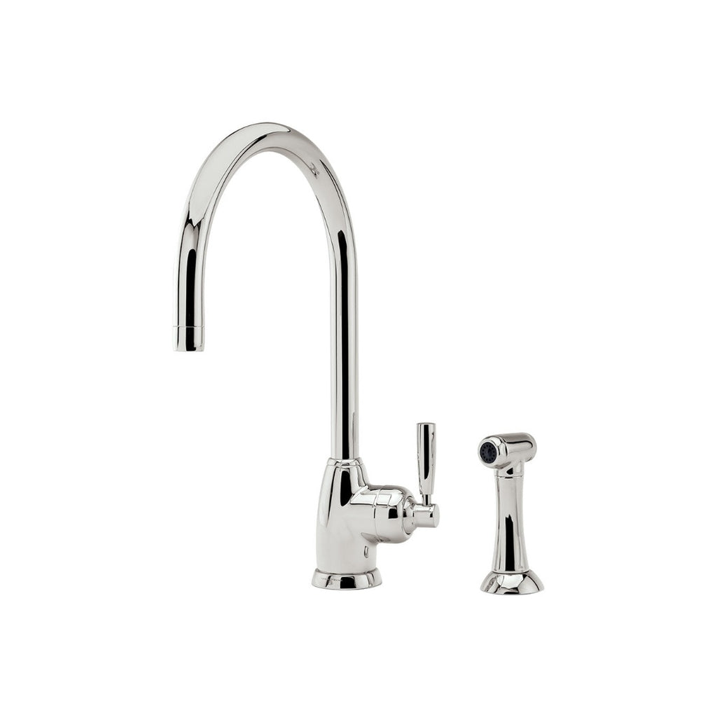 Shaws by Perrin & Rowe Roeburn Kitchen Tap with Spray Rinse - Nickel LF AUSH.4846NI-3