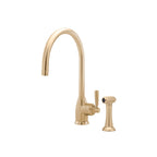 Shaws by Perrin & Rowe Roeburn Kitchen Mixer with Rinse - Satin Brass - AUSH.4846SB