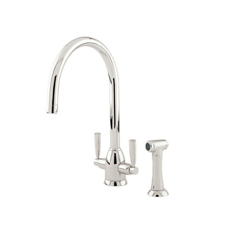 Shaws by Perrin & Rowe Silverdale Kitchen Tap with Spray Rinse - Nickel LF AUSH.4866NI-3