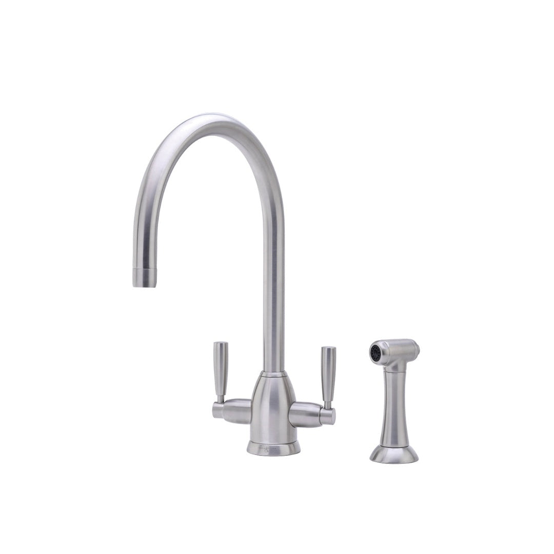 Shaws by Perrin & Rowe Silverdale Kitchen Tap with Rinse - Pewter - AUSH.4866PF