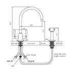 Shaws by Perrin & Rowe Silverdale Kitchen Tap with Rinse - Polished Brass - AUSH.4866BR