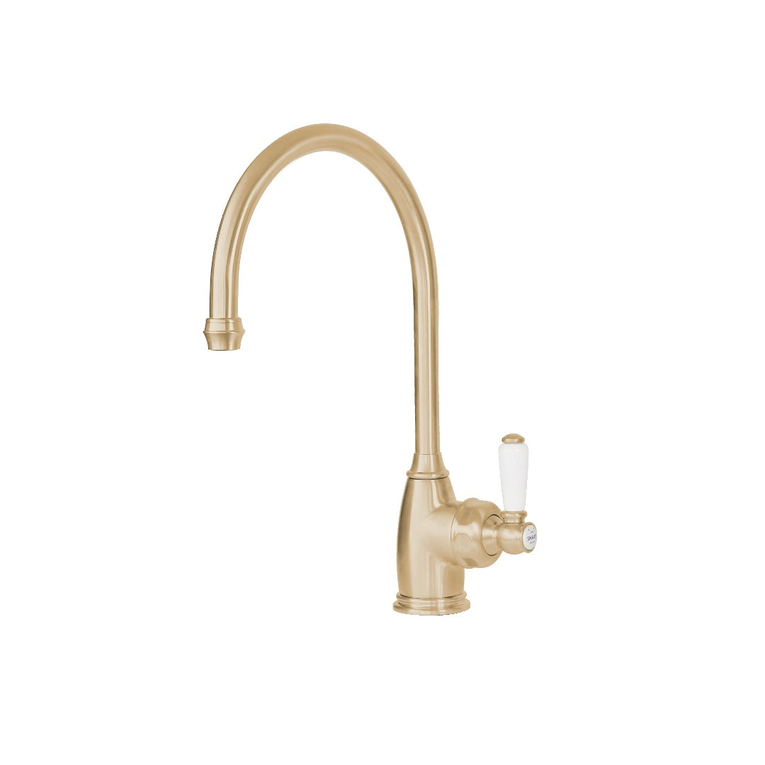 Shaws by Perrin & Rowe Yarrow Kitchen Mixer - Satin Brass - AUSH.4341SBWPC