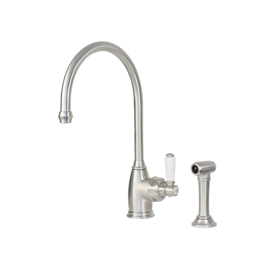 Shaws by Perrin & Rowe Yarrow Kitchen Mixer with Rinse - Pewter - AUSH.4346PFWPC