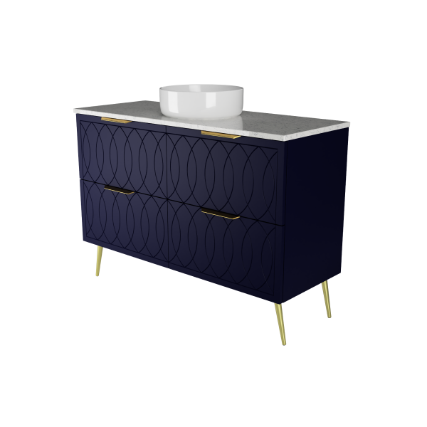 Timberline Sutherland House Deco Freestanding Vanity 1200mm - SHCV1200CSSAL