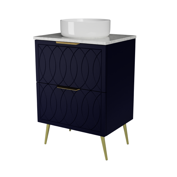 Timberline Sutherland House Deco Freestanding Vanity 600mm - SHCV600CSSAL-Deco