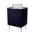 Timberline Sutherland House Deco Freestanding Vanity 600mm - SHCV600CSSAL-Deco