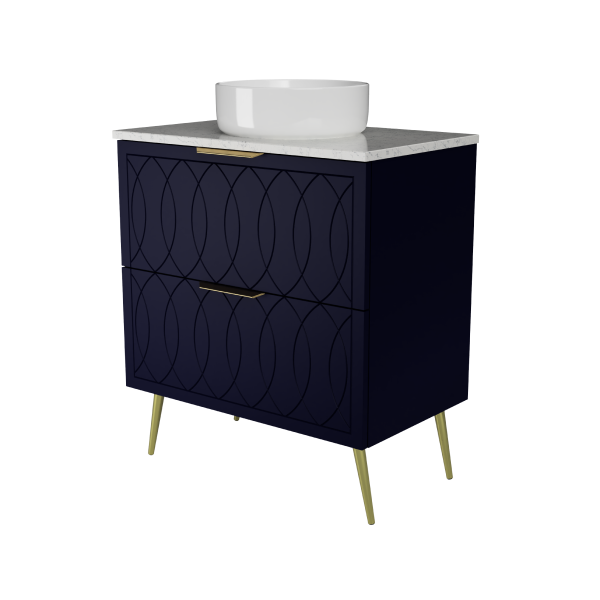 Timberline Sutherland House Deco Freestanding Vanity 750mm - SHCV750CSSAL