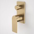 Caroma Urbane II Bath/Shower Mixer & Diverter with Rectangular Plate - Brushed Brass - 99657BB