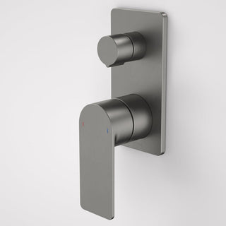 Caroma Urbane II Bath/Shower Mixer & Diverter with Rectangular Plate - Gun Metal - 99657GM