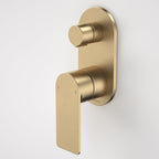Caroma Urbane II Bath/Shower Round Plate Wall Mixer with Diverter - Brushed Brass - 99656BB
