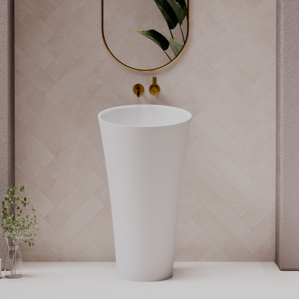 Pietra Bianca Speaker Freestanding Basin - White Onyx - PBS2198-WO