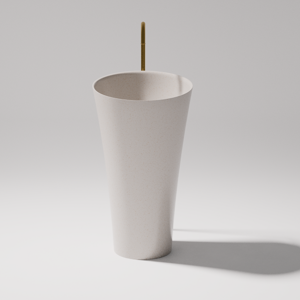 Pietra Bianca Speaker Freestanding Basin - White Onyx - PBS2198-WO