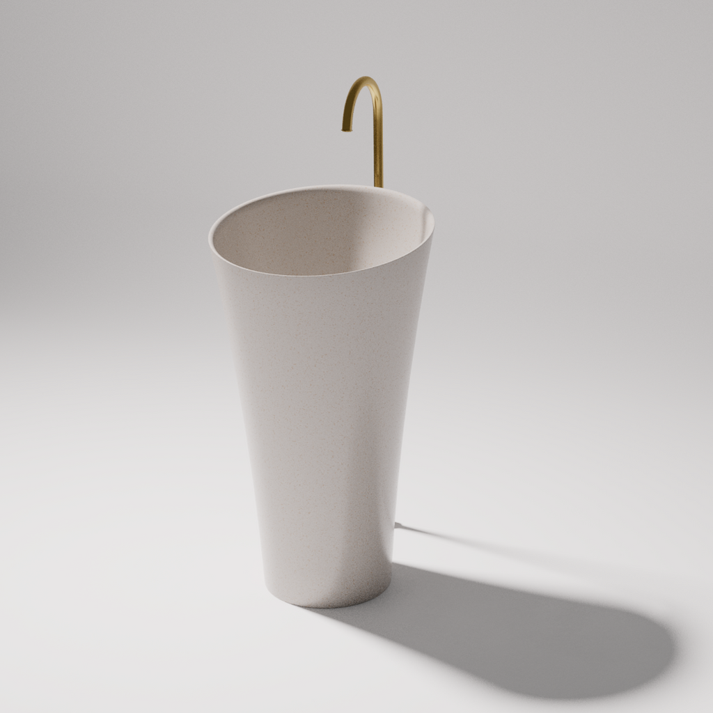 Pietra Bianca Speaker Freestanding Basin - White Onyx - PBS2198-WO