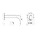 Caroma Liano II 175mm Basin-Bath Spout - Brushed Brass