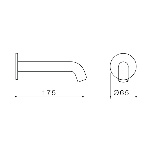 Caroma Liano II 175mm Basin-Bath Spout - Brushed Brass