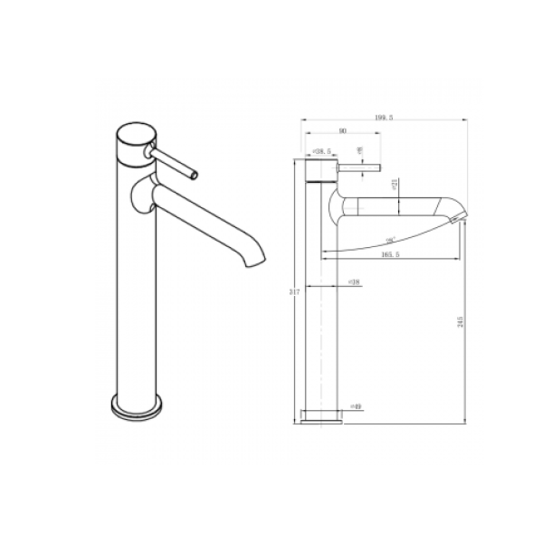 Villeroy & Boch Vita Vessel Basin Mixer - Brushed Nickel