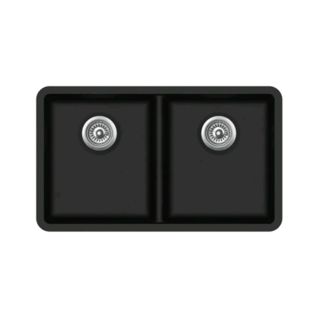 Sterling Neptune Double Bowl Sink SNEP202FBW-MB - Granite Matte Black