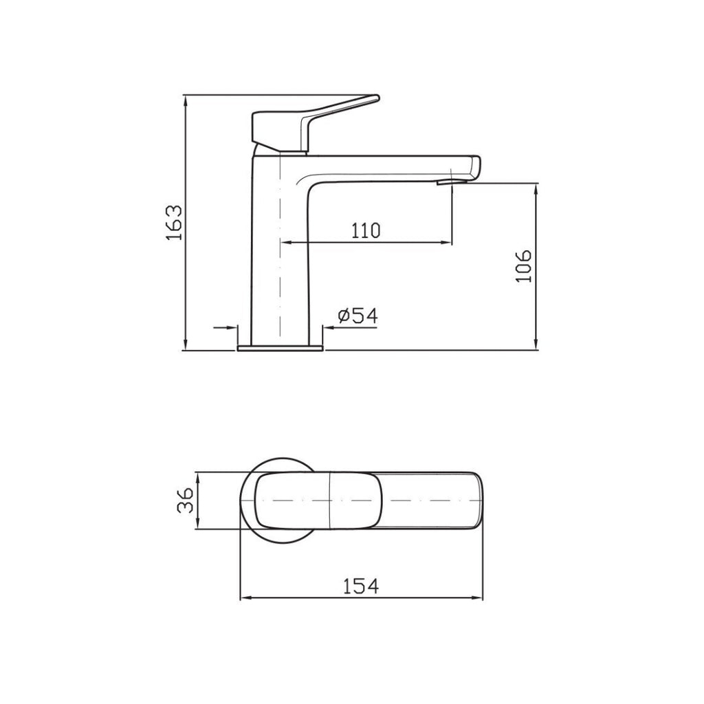 Zucchetti Brim Basin Mixer - Chrome - ZBR381