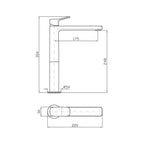 Zucchetti Brim Extended Height Basin Mixer - Chrome - ZBR382