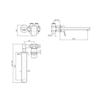 Zucchetti Brim Wall Basin Mixer 225mm Spout Includes In-Wall Body - Chrome - ZBR674 + R99815