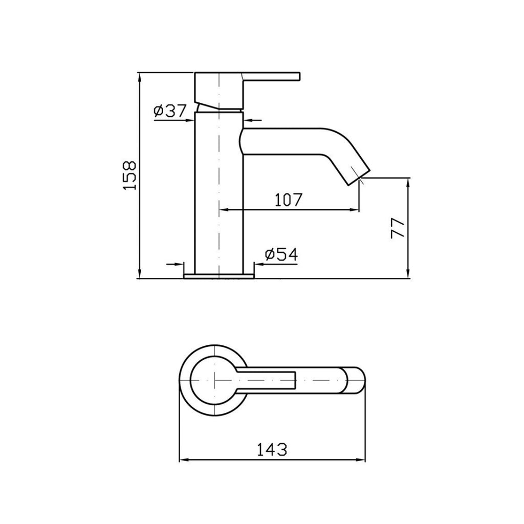 Zucchetti Gil Basin Mixer - Chrome - ZGL707