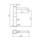 Zucchetti Gil Extended Height Basin Mixer - Chrome - ZGL709