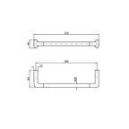 Zucchetti MedaMeda Single 300mm Towel Rail - Chrome - ZAD920