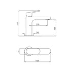 Zucchetti Nikko Basin Mixer - Chrome - ZKK698