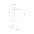 Zucchetti Nikko Extended Height Basin Mixer - Chrome - ZKK702