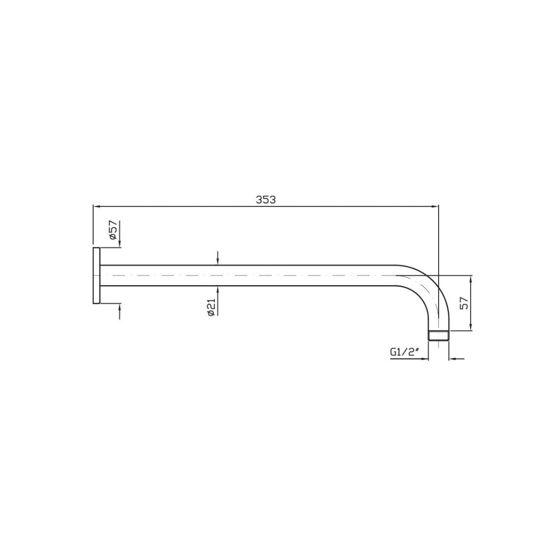 Zucchetti Wall Shower Arm Round Cover Plate - Chrome - Z93027