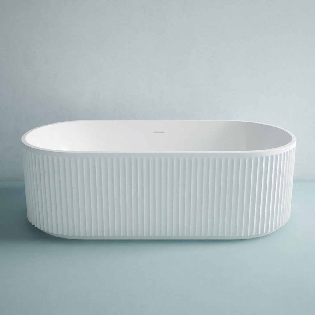 Studio Bagno Colonnade 1700 Freestanding Bath - Matte White - COL007/MW