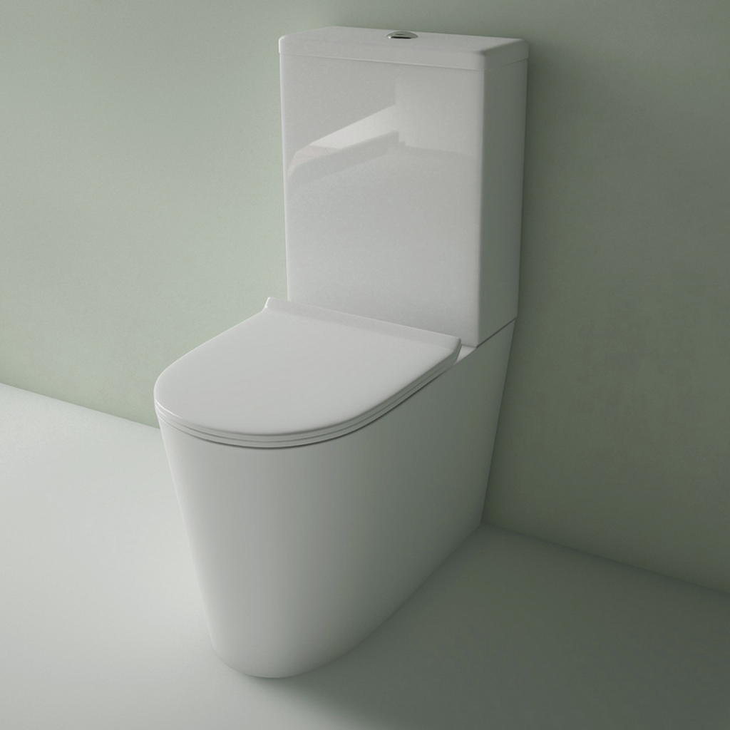 Studio Bagno Manhattan Hi Line Back To Wall Toilet Suite - Bottom Inlet - MHL001BI