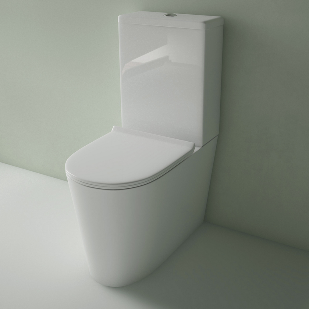 Studio Bagno Manhattan Hi Line Back To Wall Toilet Suite - Bottom Inlet - MHL001BI
