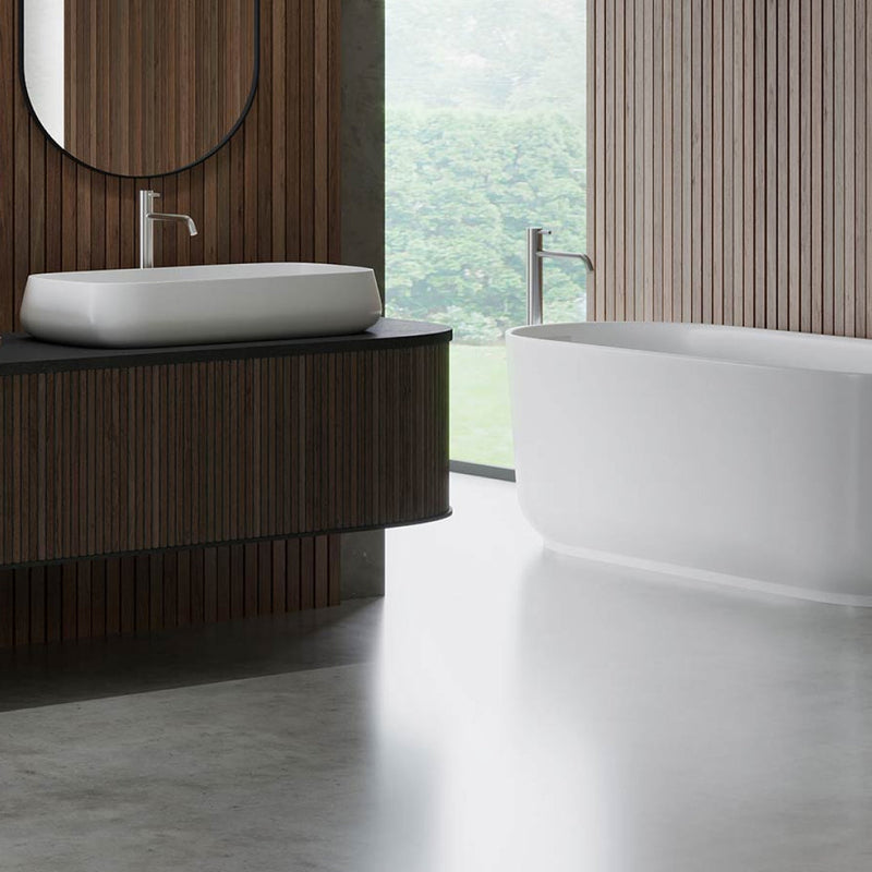 Studio Bagno Nur 1600 Freestanding Bath - Semi Gloss White