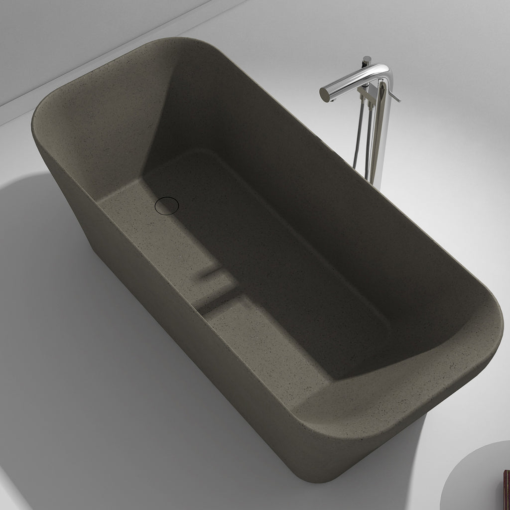 Studio Bagno Verve 1700mm Freestanding Bath - Ash Grey - VER007/AG