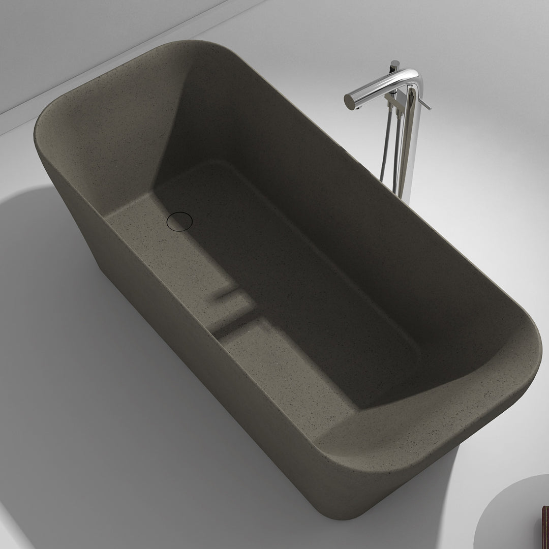 Studio Bagno Verve 1700mm Freestanding Bath - Ash Grey - VER007/AG