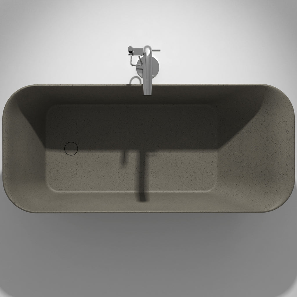 Studio Bagno Verve 1700mm Freestanding Bath - Ash Grey - VER007/AG