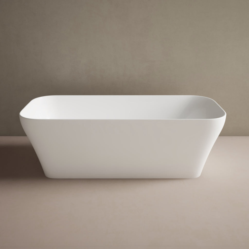 Studio Bagno Verve 1700mm Freestanding Bath - Semi Gloss White - VER007/SGW