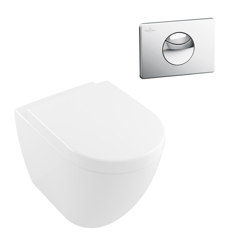 Villeroy & Boch Subway 3.0 Wall Faced Ceramic Plus Toilet Package - incl/Villeroy & Boch Cistern
