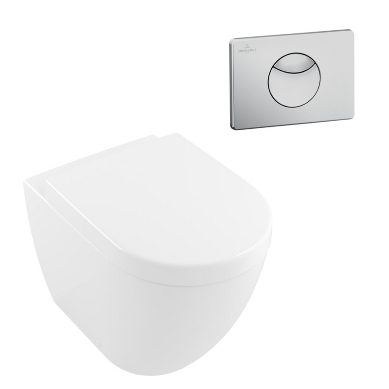 Villeroy & Boch Subway 3.0 Wall Faced Ceramic Plus Toilet Package - incl/Villeroy & Boch Cistern