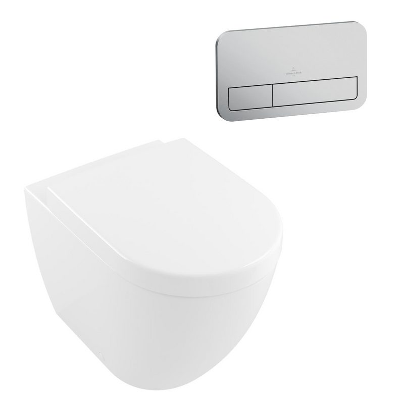 Villeroy & Boch Subway 3.0 Wall Faced Ceramic Plus Toilet Package - incl/Villeroy & Boch Cistern