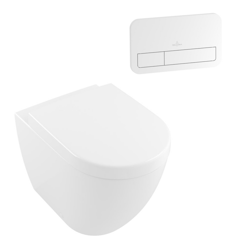 Villeroy & Boch Subway 3.0 Wall Faced Ceramic Plus Toilet Package - incl/Villeroy & Boch Cistern