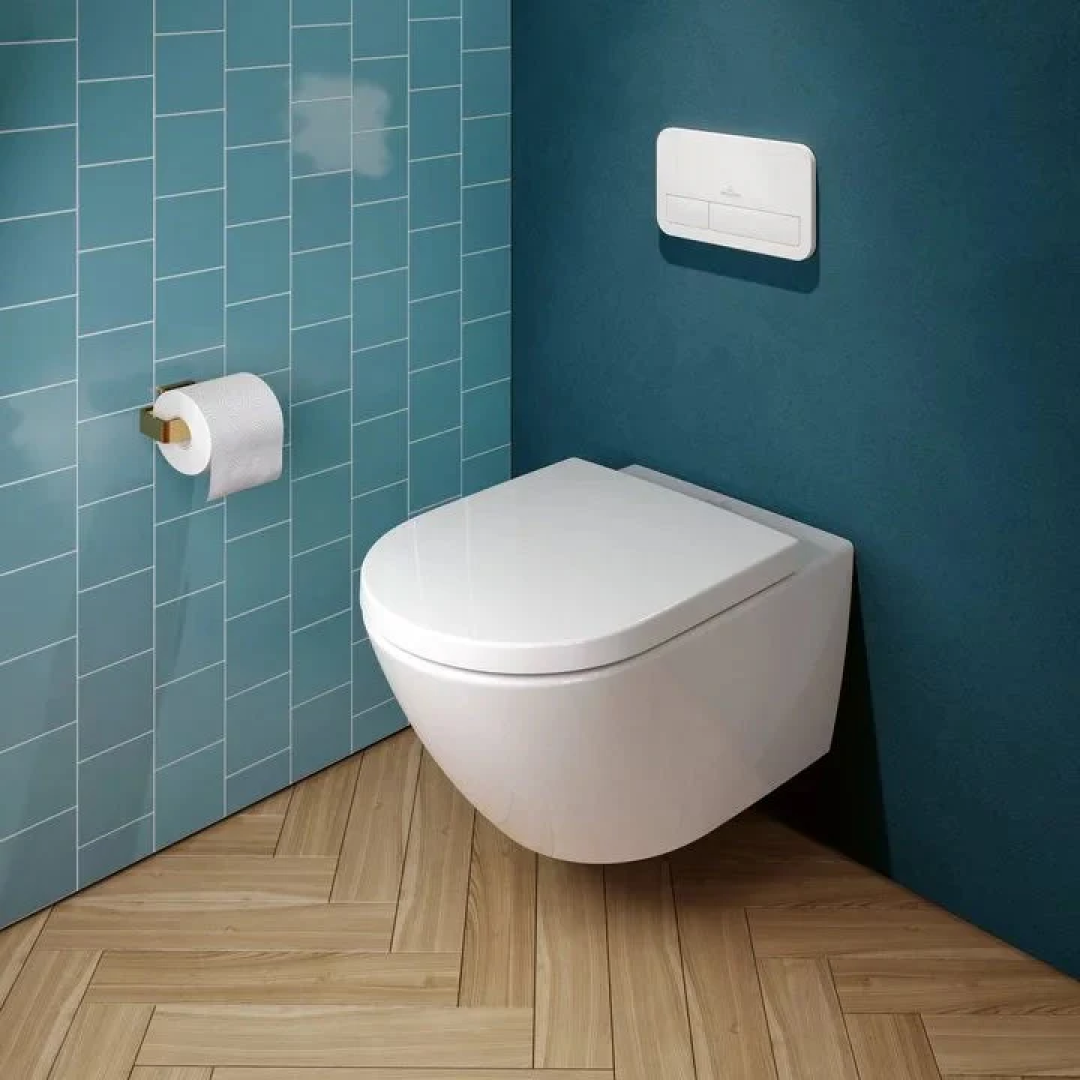 Villeroy & Boch Subway 3.0 Wall Hung Toilet incl/Argent 80 Cistern & Argent Plate - No Flush Plate (Pan & Cistern Only) - 4670T001S4B + IN48905