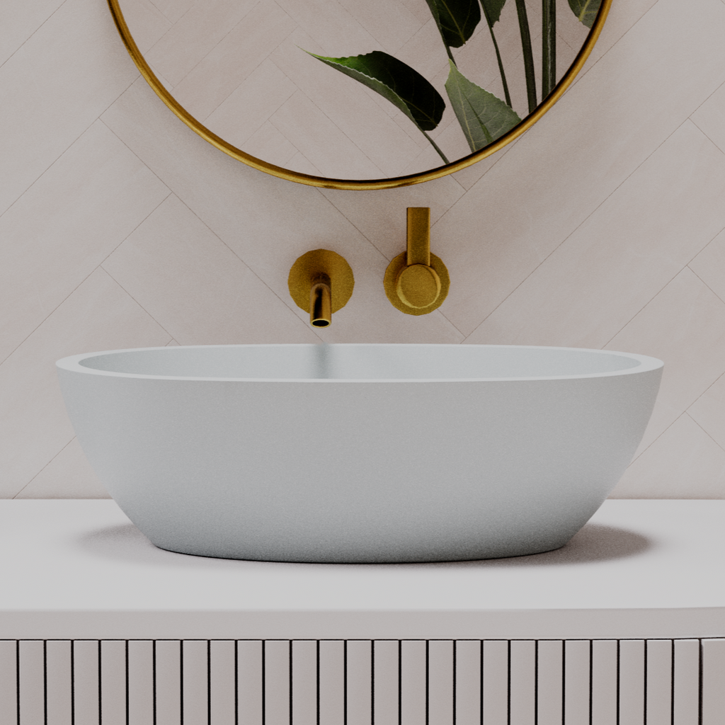 Pietra Bianca Sussana Above Counter Basin - White Matte - PB3004-WM