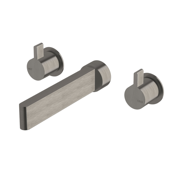 Sussex Calibre Wall Basin Set 175mm - Brushed - Gun Metal - CWBS175-13