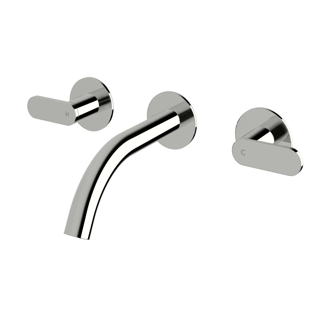 Sussex Duet 165 Wall Basin Tap Set - Chrome - DWBS165