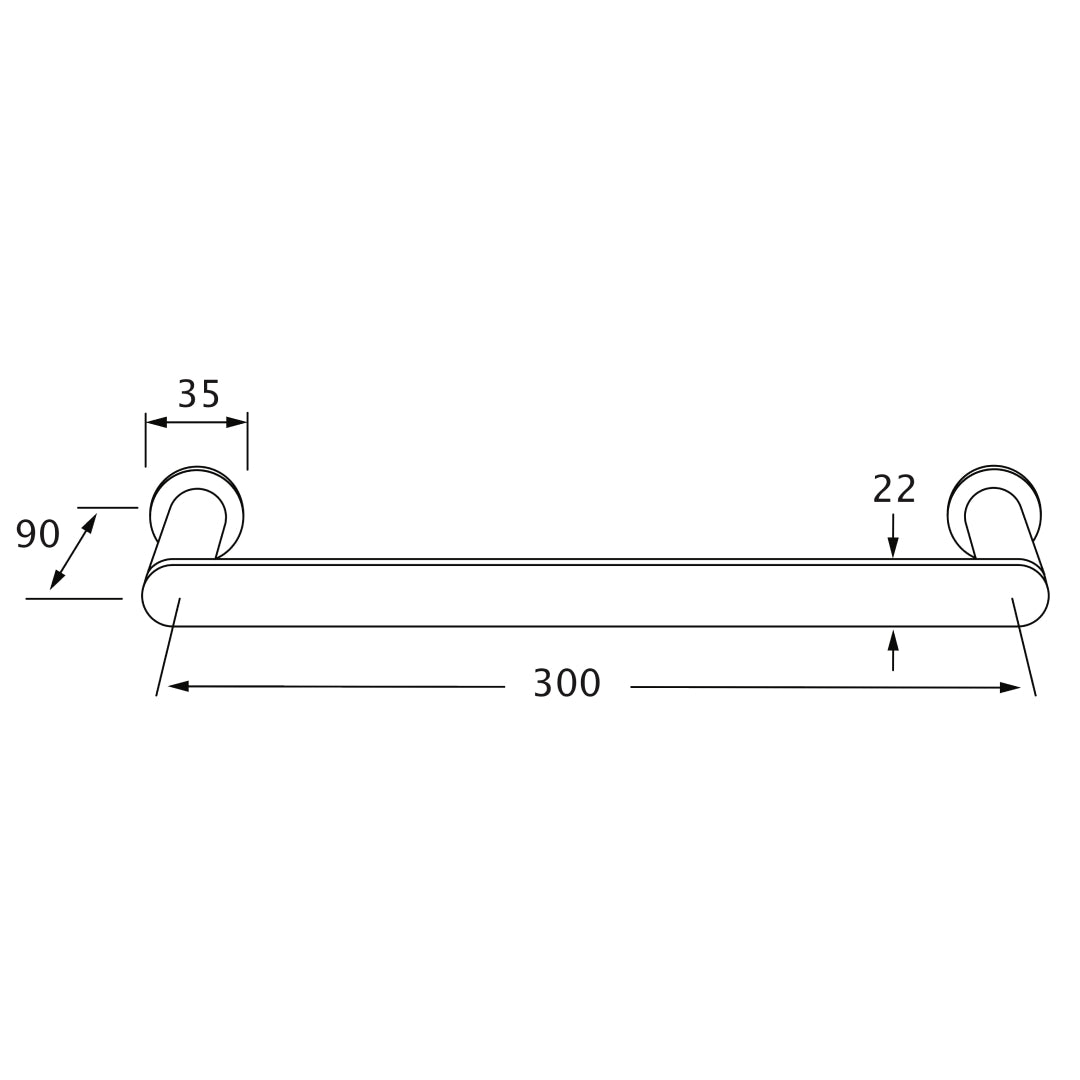 Sussex Duet Guest Towel Rail - Chrome - DGTR300