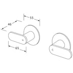 Sussex Duet Wall Top Assembly - Chrome - DWTA