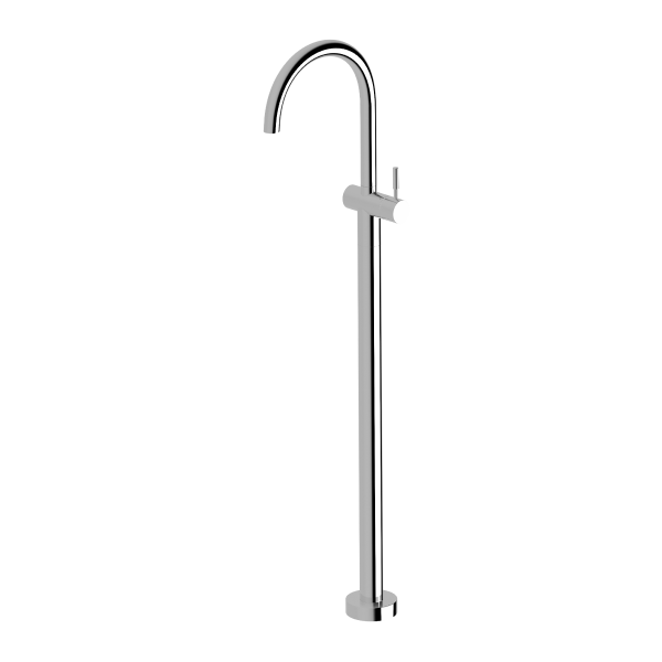 Sussex Voda Floormount Mixer with  Curved Spout w- Installation Kit - Chrome